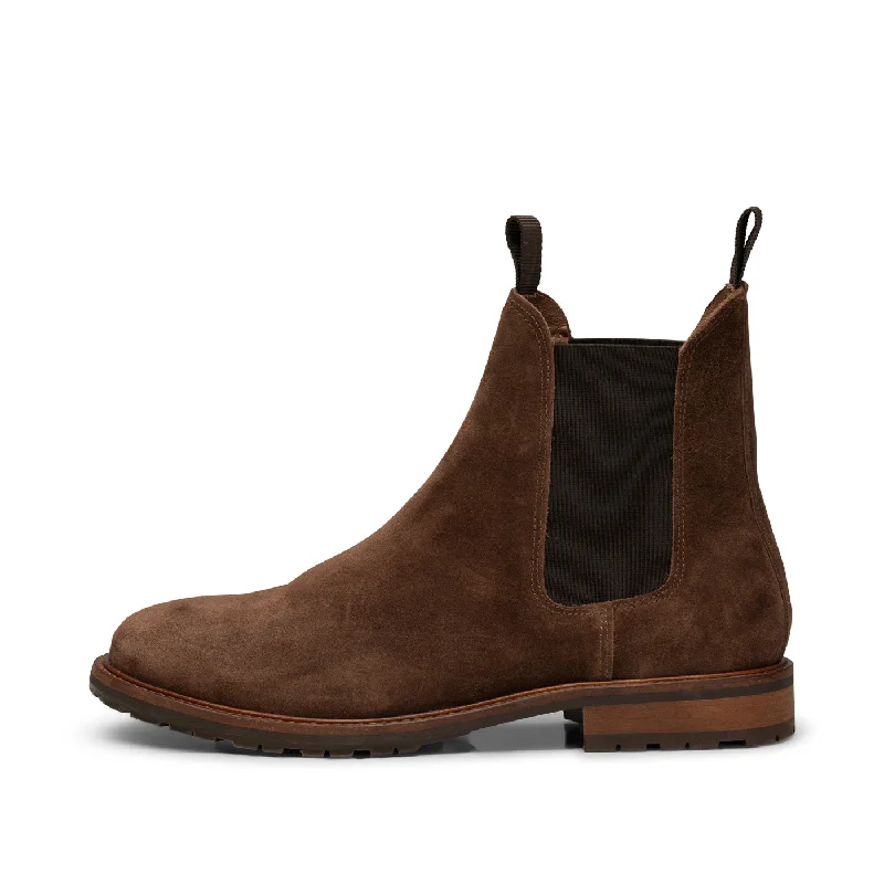 Clearance Sale On Men's Shoes York chelsea boot suede - CHOC BROWN