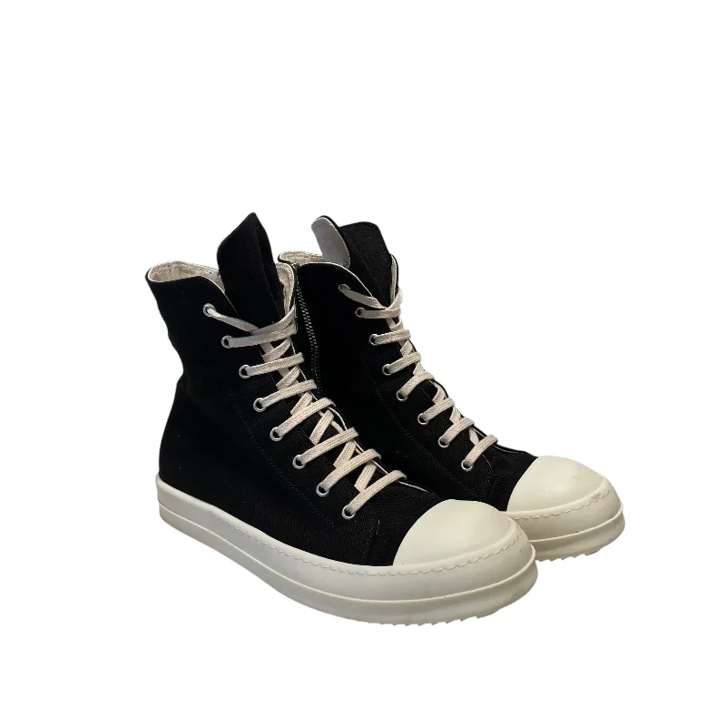 Men's Adaptive Fit Shoes Rick Owens/Hi-Sneakers/EU 42/Cotton/BLK/RAMONES DRKSHDW PERFORATED