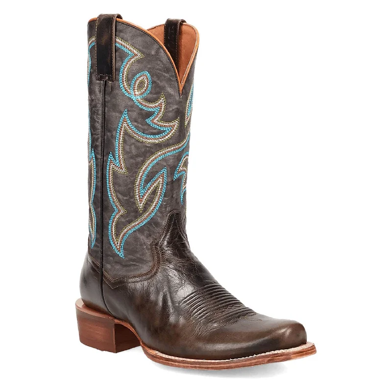 Dan Post Mens Freeman Brown/Grey Leather Cowboy Boots