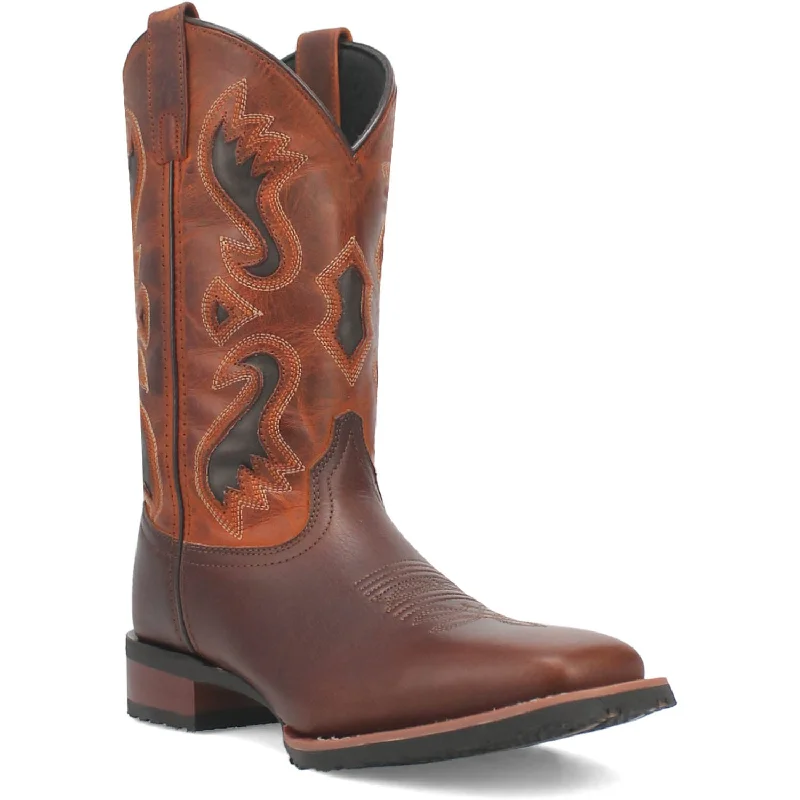 Dan Post Mens Smoke Creek Brandy/Orange Leather Work Cowboy Boots