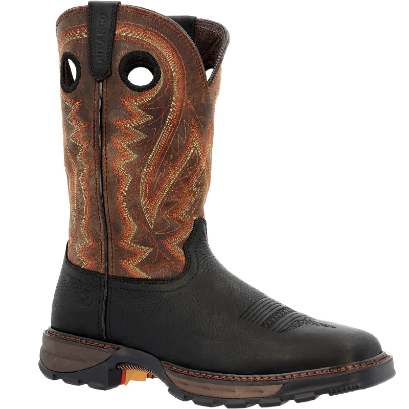 Durango Mens Maverick WP Western Onyx/Dark Bay Leather Cowboy Boots