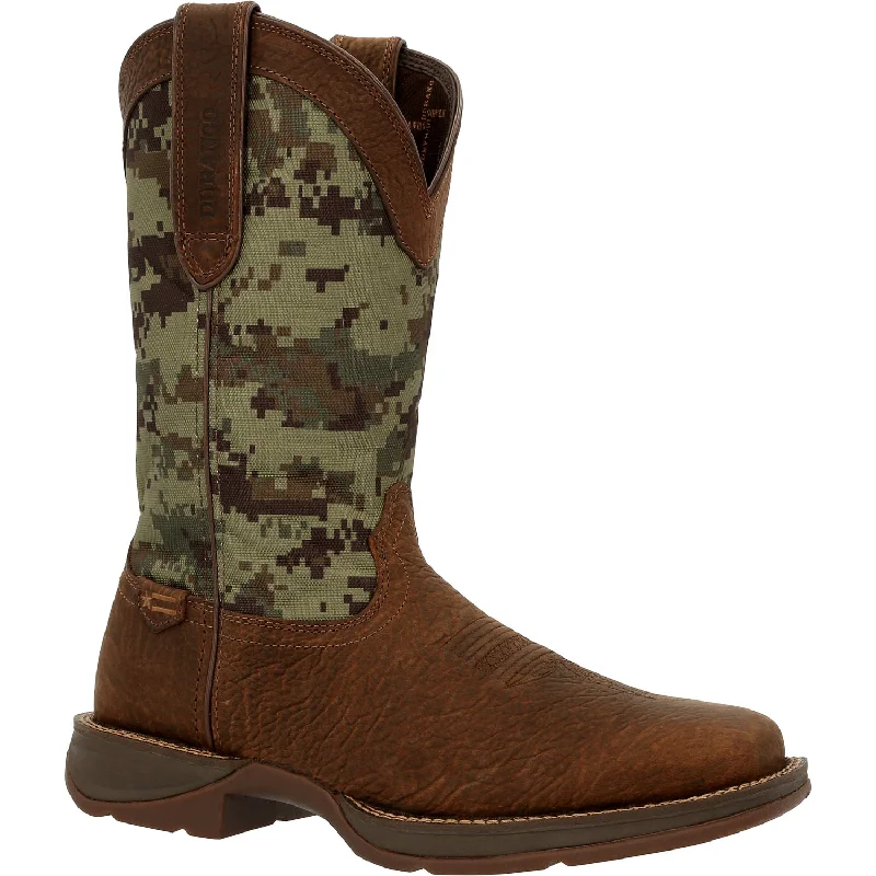 Durango Mens Rebel Western Brown/Digi Camo Leather Cowboy Boots