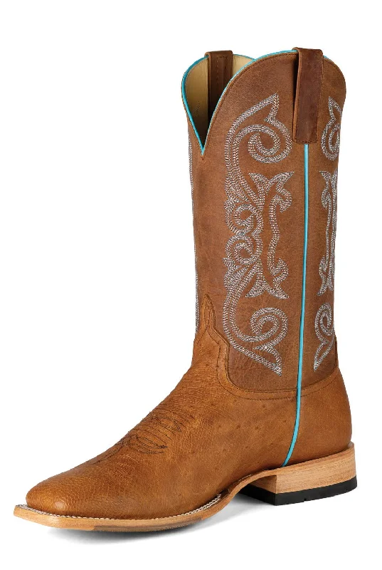 Horse Power Mens Top Hand Oryx/Honey Smooth Ostrich Cowboy Boots