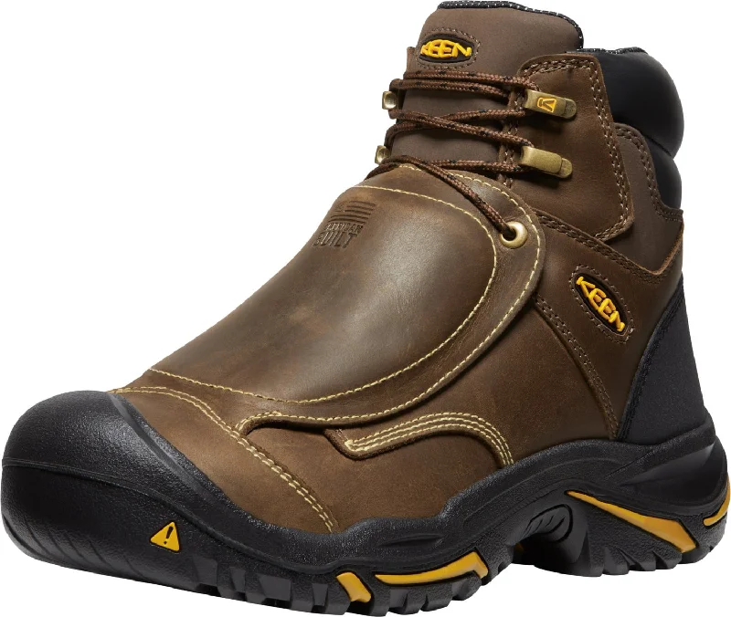 Keen Utility Mens Mt Vernon 6in Met Cascade Brown/Tawny Olive Leather Work Boots