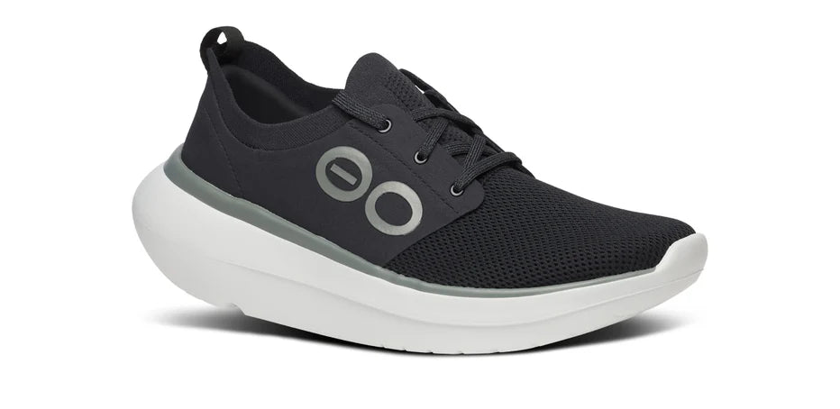 OOFOS OOMY STRIDE MEN'S BLACK/WHITE