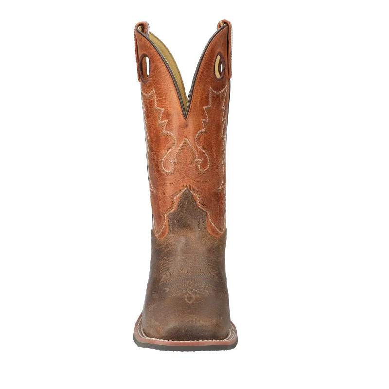 Smoky Mountain Boots Mens Timber Brown/Burnt Orange Leather Cowboy Boots