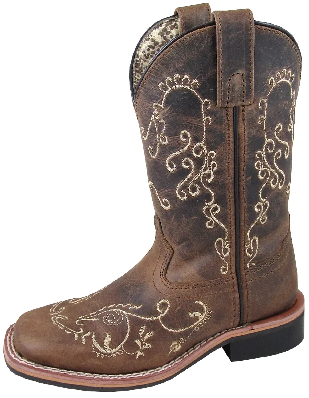 Smoky Mountain Childrens Girls Marilyn Brown Leather Cowboy Boots