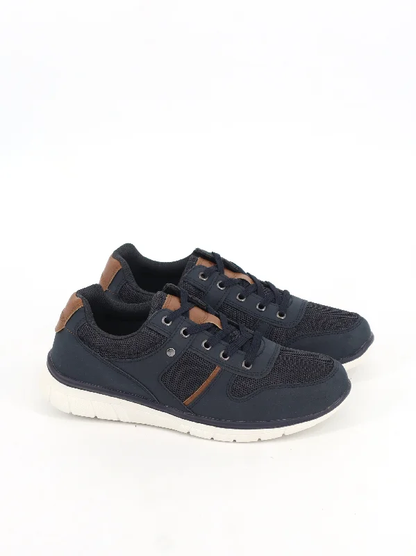 Men's Textured Casual Shoes,Navy