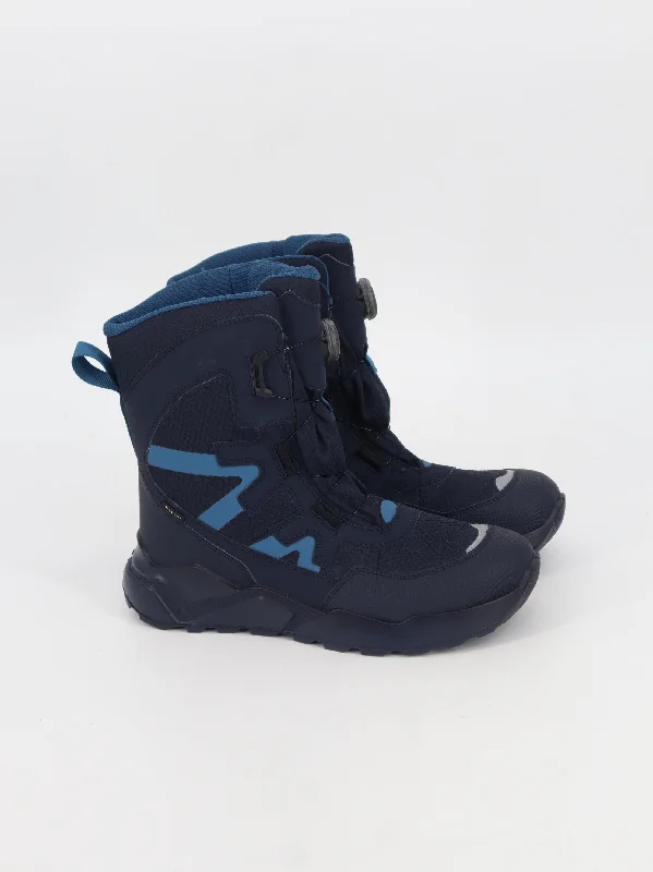 Men's Textured Ankle Boots,Navy