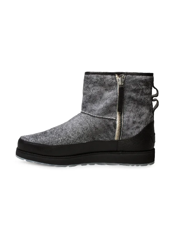 Men's Printed Ankle Boots,Grey