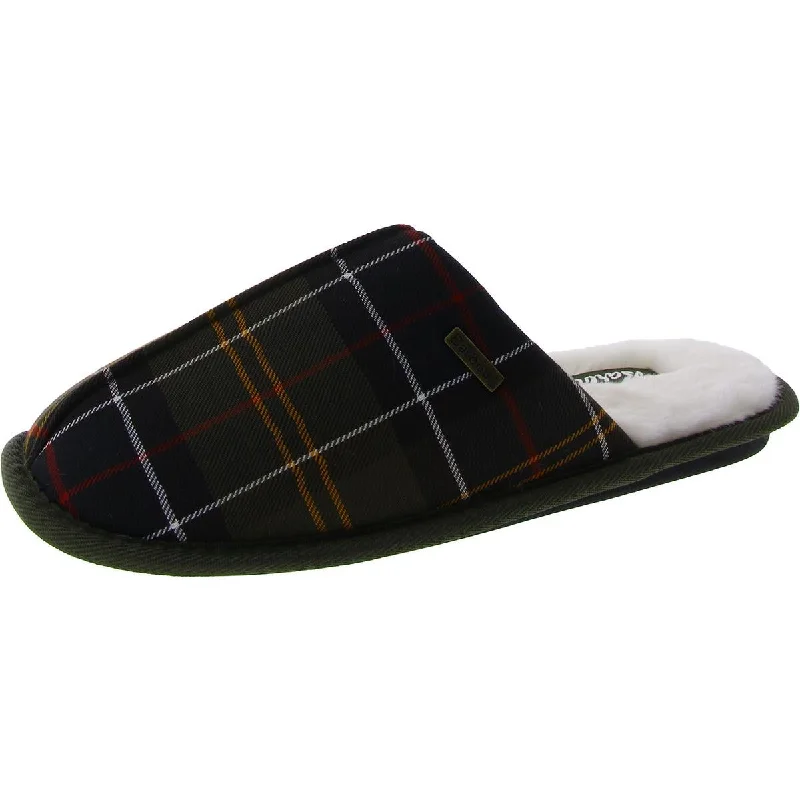 Barbour Mens Faux Fur Lined Slip On Loafer Slippers