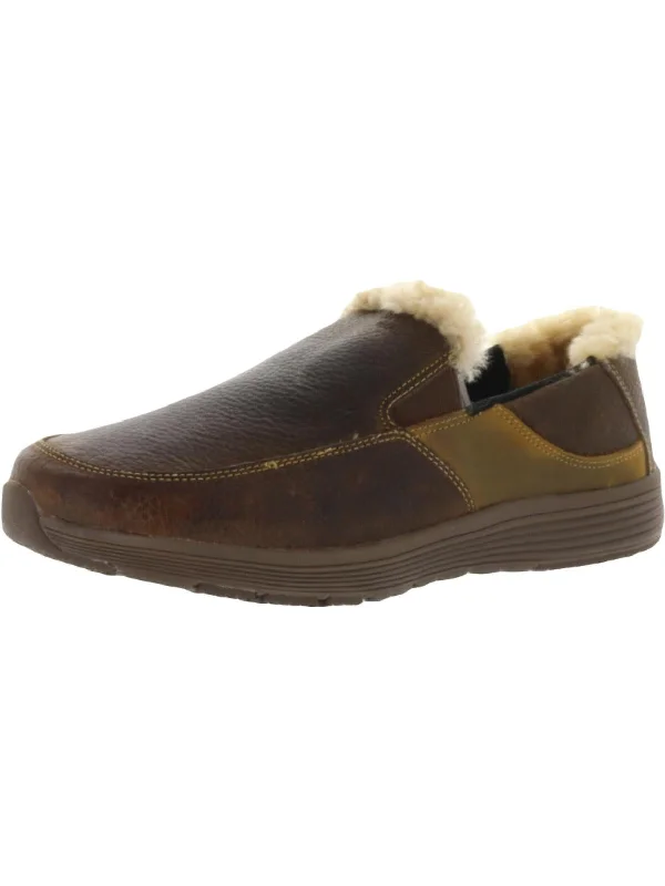 Bulgan Mens Faux Fur Inserts Slip On Loafer Slippers