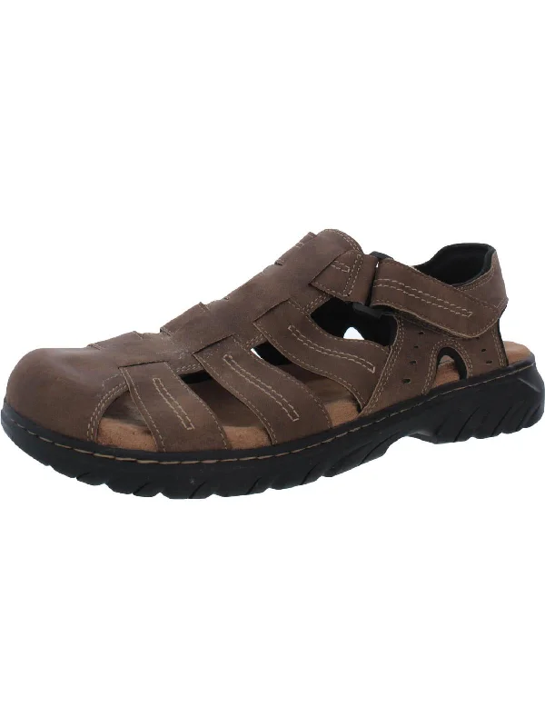 Candid Mens Faux Leather Caged Sport Sandals