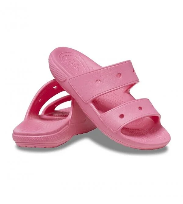 Crocs Classic 206761-6VZ Unisex Hyper Pink Comfort Slip-on Slide Sandals CRO123