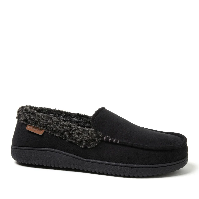 Dearfoams Men's Alexander Microsuede Moccasin Slipper