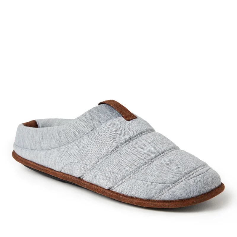 Dearfoams Mens Ashton Quilted Jersey Clog