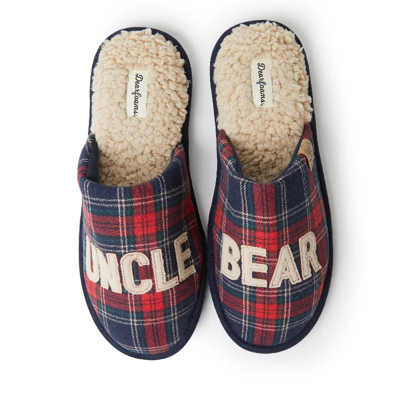 Dearfoams Men's Carson Uncle Bear Scuff Slipper