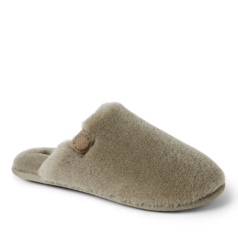 Dearfoams Men's Fireside Broome Genuine Shearling Scuff