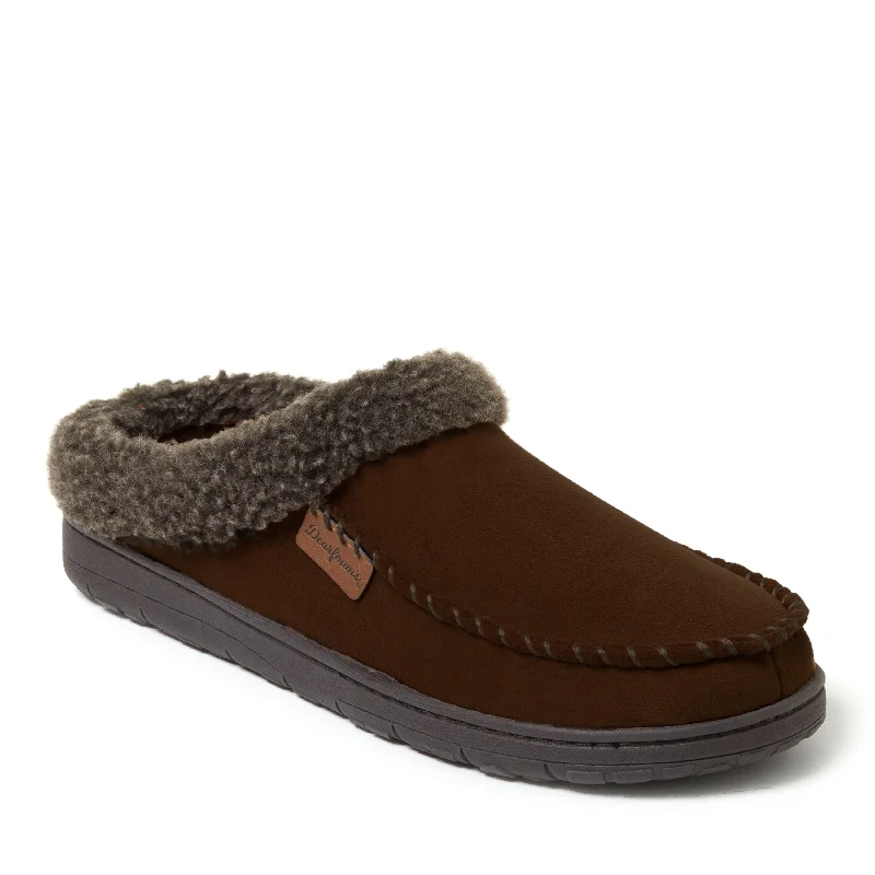 Dearfoams Men's Microsuede Clog Slipper