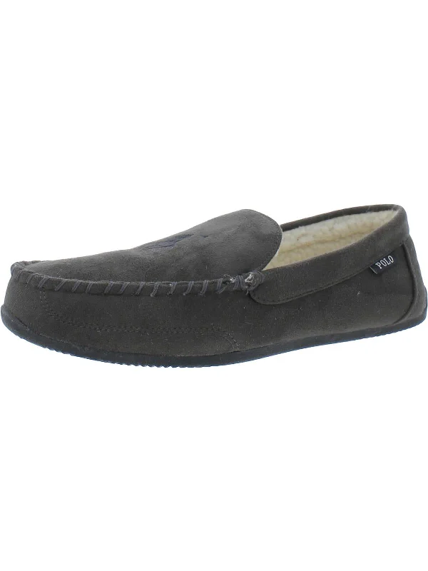 Declan Mens Faux Suede Slip On Loafer Slippers