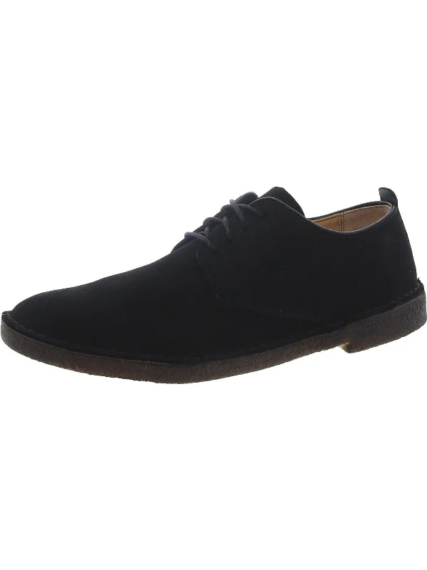 Desert London Mens Leather Lace-Up Derby Shoes