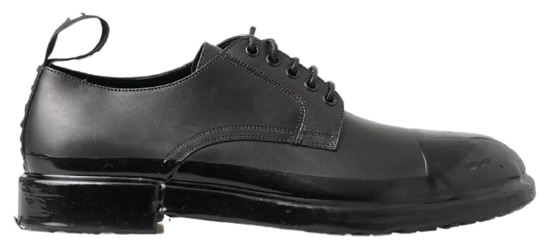 Dolce & Gabbana Elegant Derby Lace-Up Leather Shoes in Men's