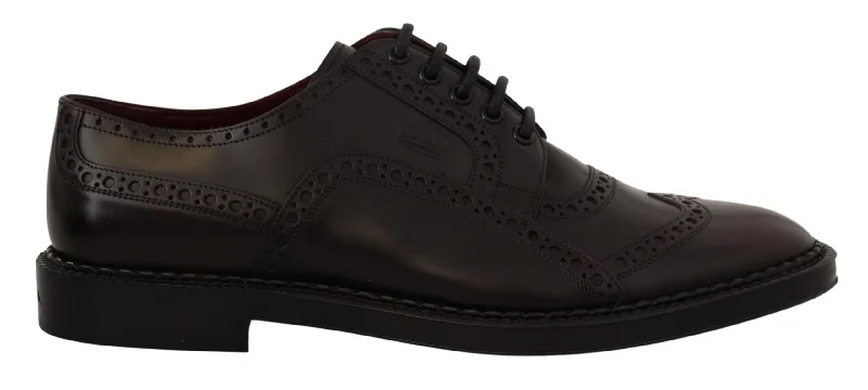 Dolce & Gabbana Elegant  Leather Derby Formal Men's Shoes