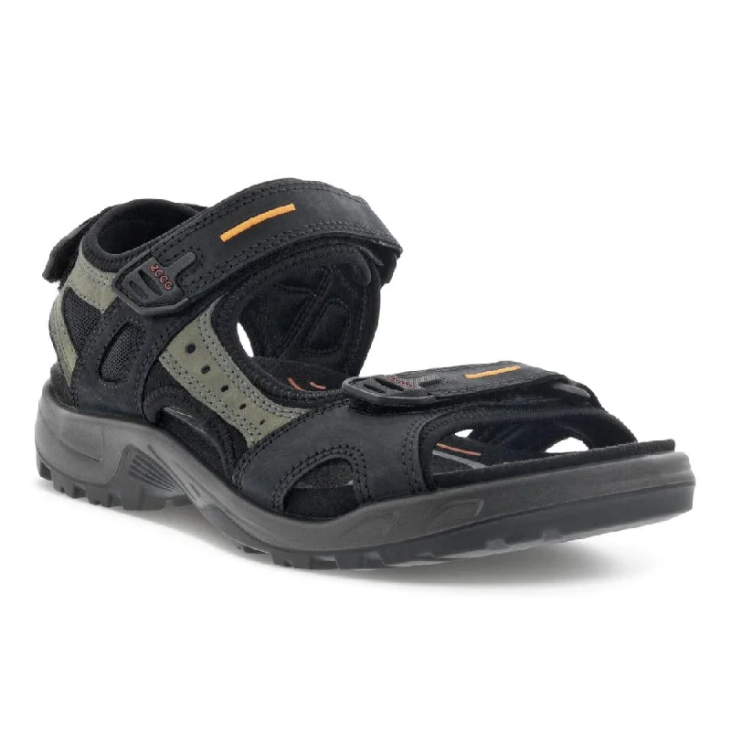 Ecco Men's Yucatan Sandal - Black/Mole/Black