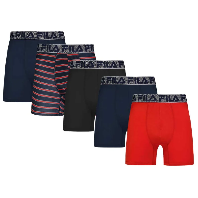 FILA - Men's Special Edition 5 Pack Boxer Brief (FM412BX5PS1 403)