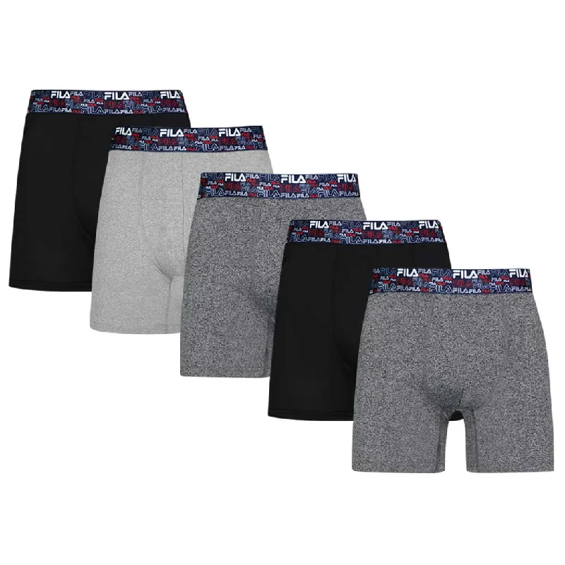 FILA - Men's Special Edition 5 Pack Boxer Brief (FM412BX5PS1 702)