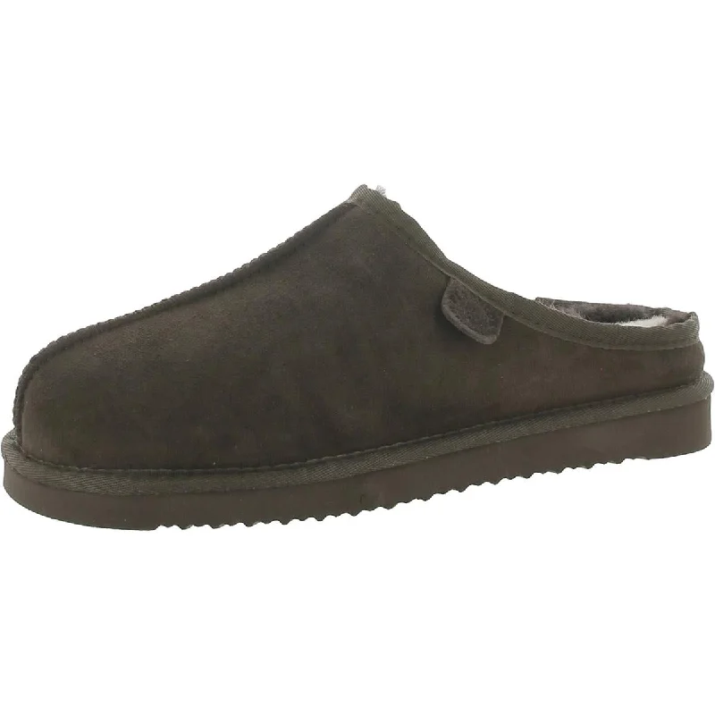 Fireside by Dearfoams Mens Suede Scuff Slippers