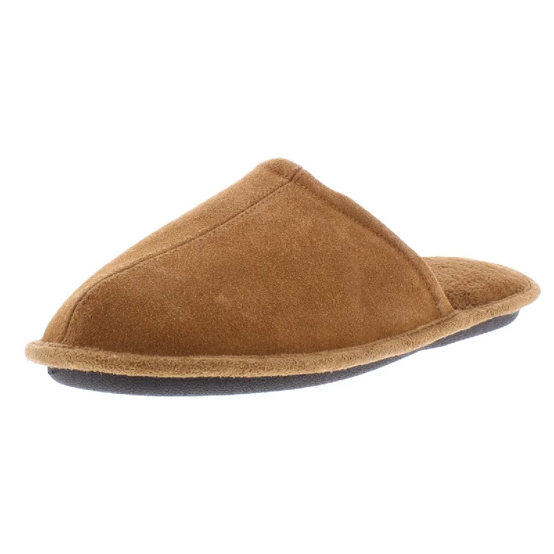 Gold Toe Mens Suede Memory Foam Slip-On Slippers