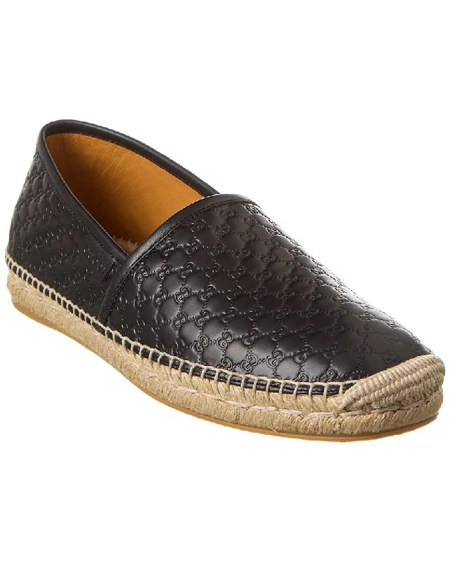 Gucci Microguccissima Leather Espadrille