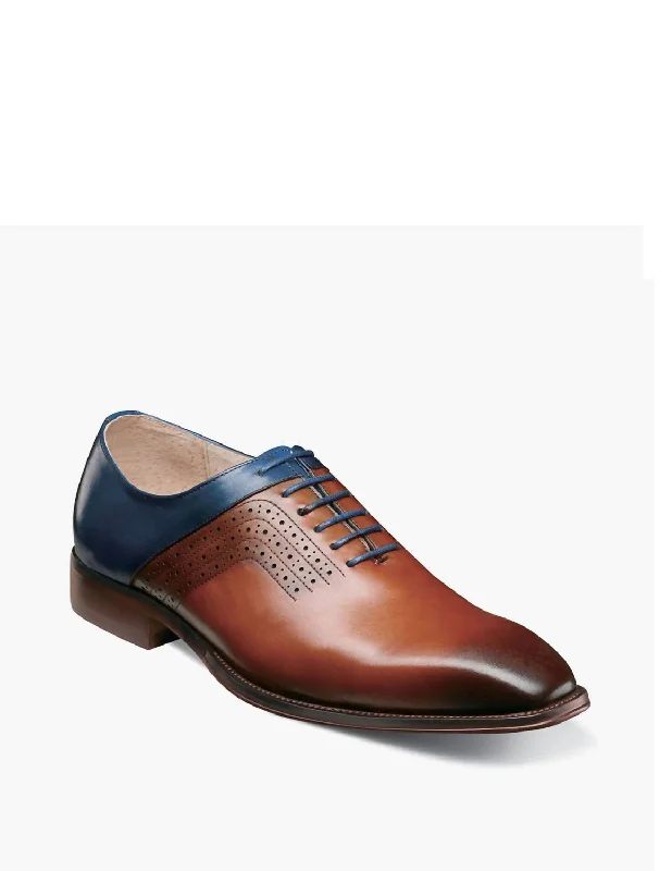 Halloway Plain Toe Oxford Shoe In Cognac