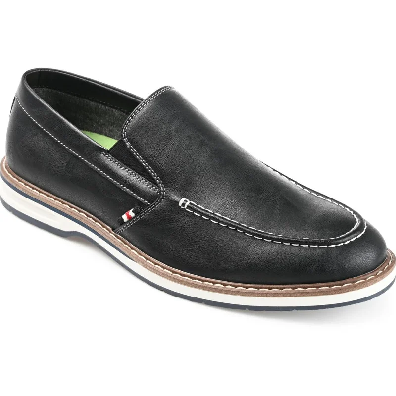 Harrison Mens Faux Leather Slip-On Oxfords