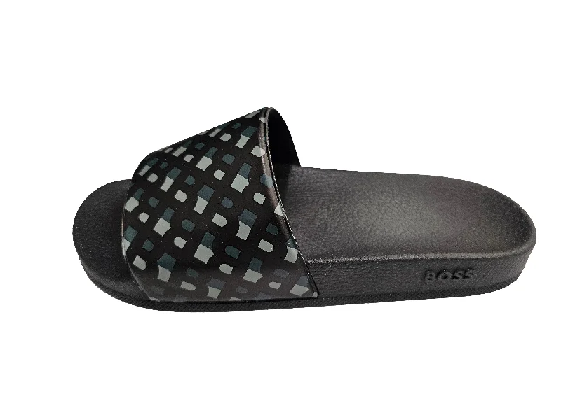 Hugo Boss Men's Bay Slides, Black