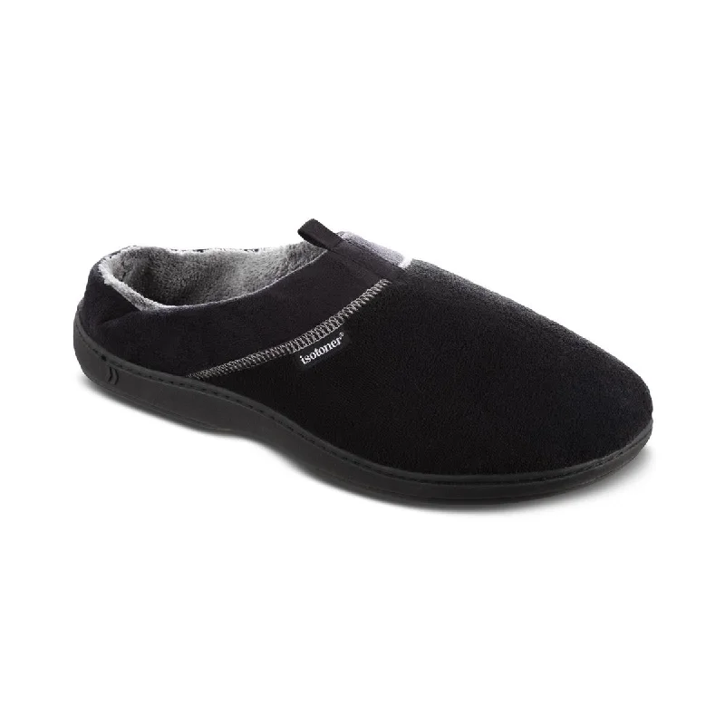 Isotoner Mens Jared Fleece Slip On Slide Slippers