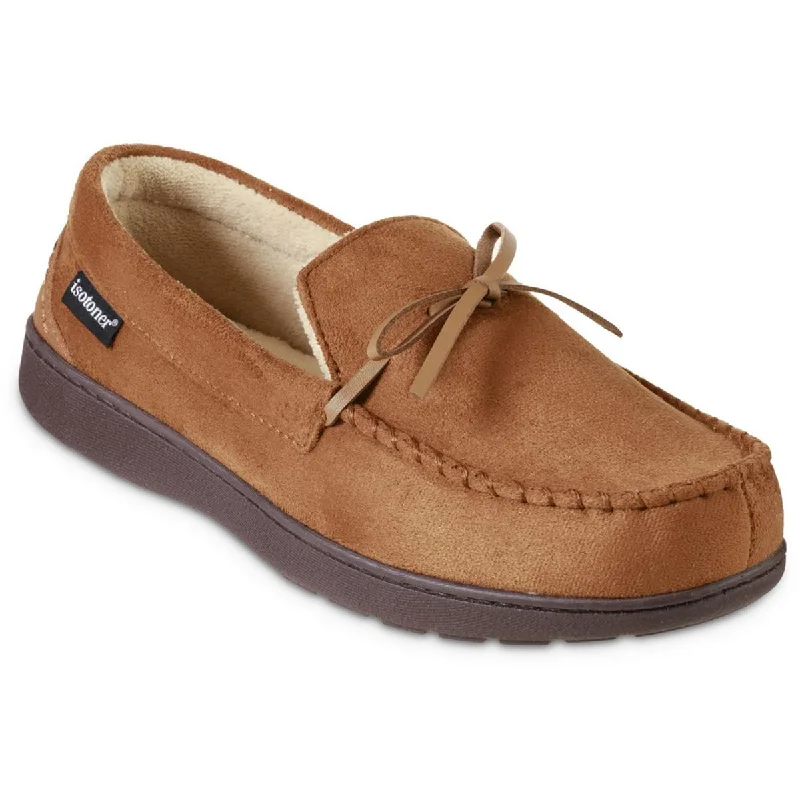 Isotoner Mens Nigel Faux Suede Indoor/OutDoor Moccasin Slippers