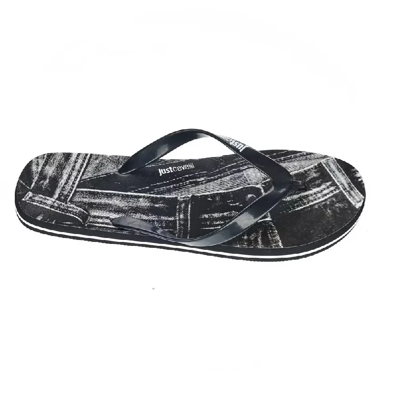 Just Cavalli Sleek  Logo Flip Flops for Men's Men