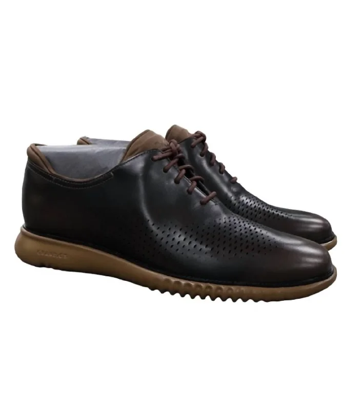 Men's 2 Zerogrand Laser Wing Shoes In Dark Brown/lmgs/rbb