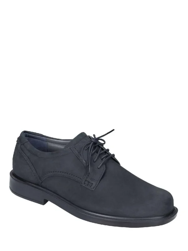 Men's Ambassador Lace Up Oxford Shoes In Oily Black