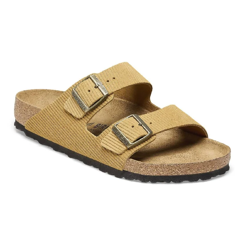 Men's Arizona Suede Embossed Sandal In Corduroy Cork Brown