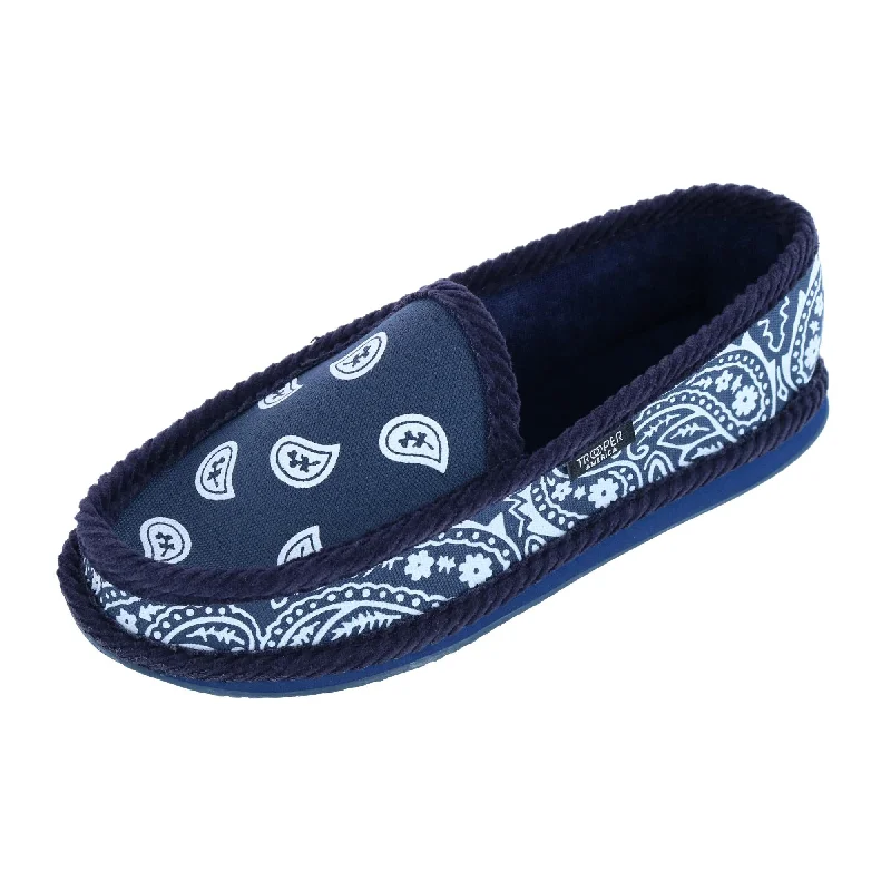 Men's Bandana Print Slip On House Shoe Slipper