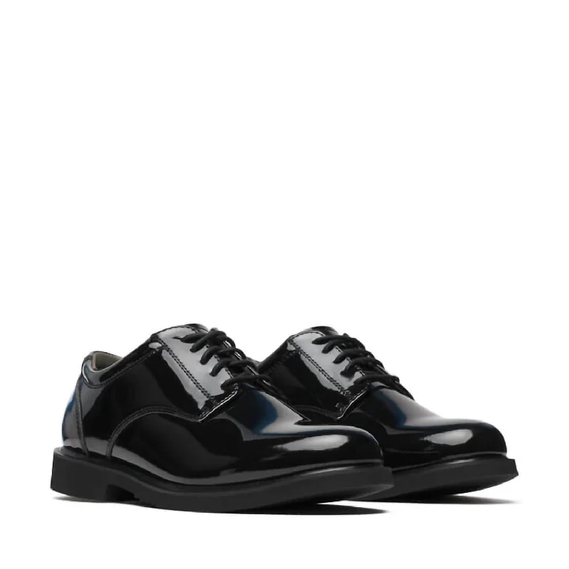 Men's Classics Uniform Poromeric Oxford Shoes In Black Patent