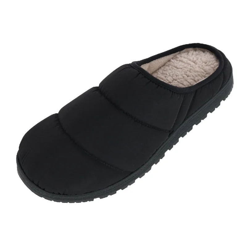 Men's Crinkled Tech Puffer Hoodback Slipper