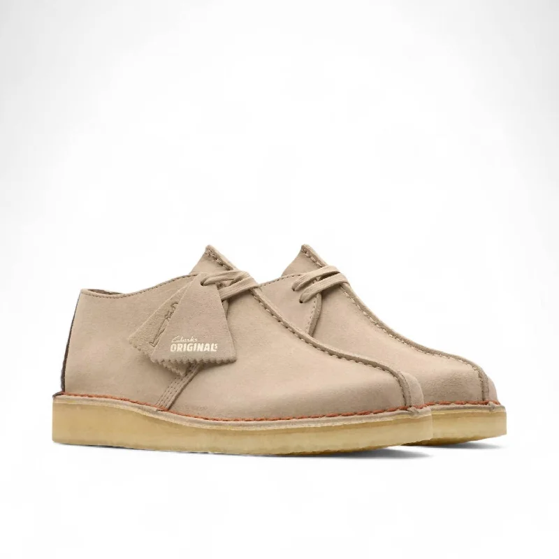 Men's Desert Trek Oxford Shoes In Sand Suede