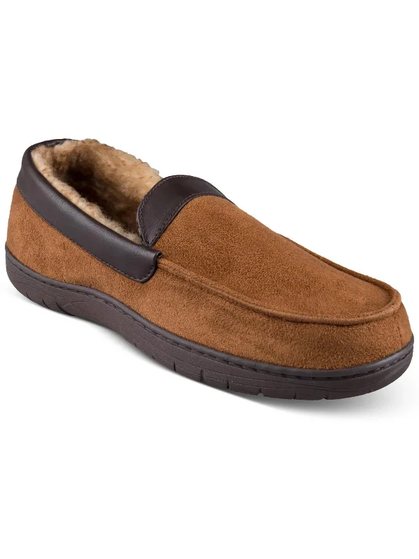 Mens Faux Sued Slip On Loafer Slippers