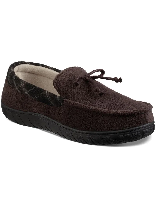 Mens Faux Suede Slip On Loafer Slippers