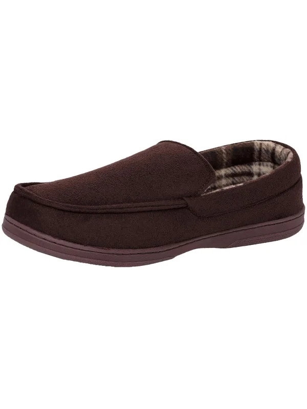 Mens Microsuede Slip-On Moccasin Slippers