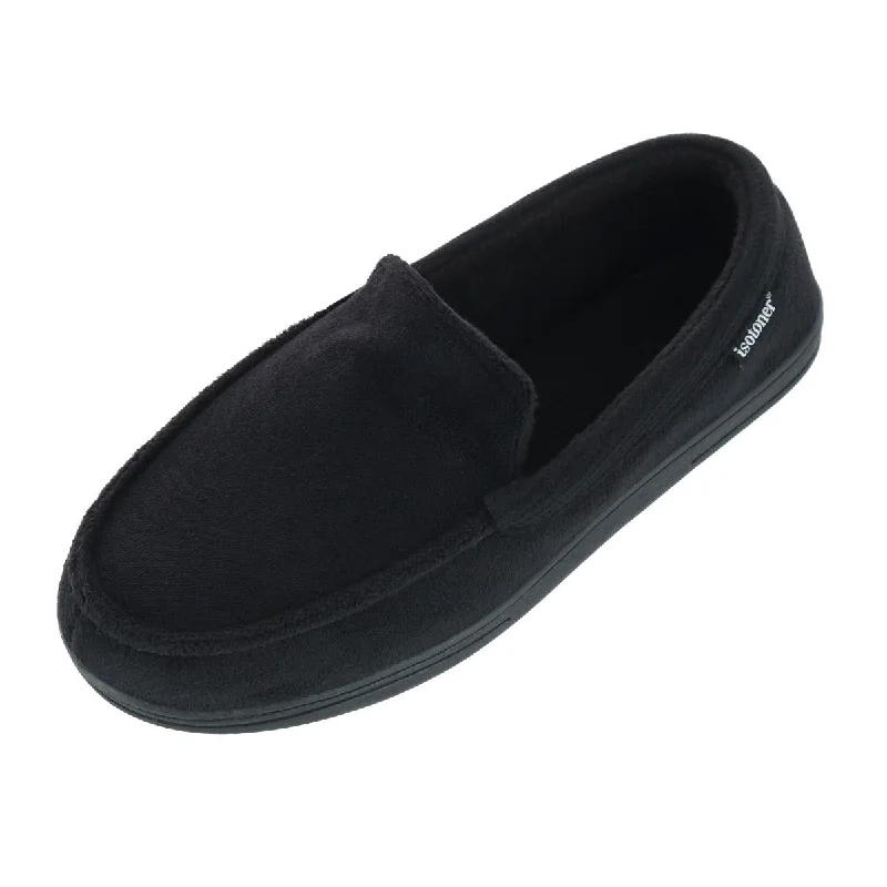 Men's Microterry and Waffle Travis Moccasin Slipper